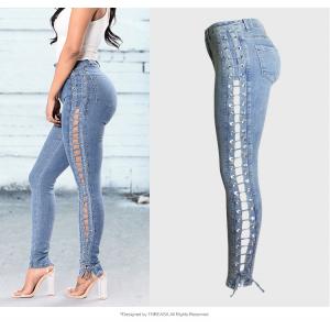 Aliexpress hot pants foot straps cross slim slim jeans sexy slim jeans Beijing tether