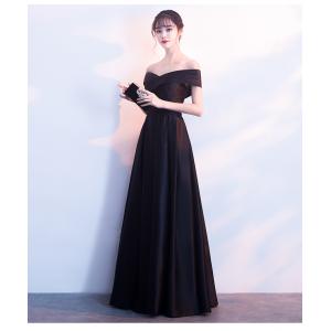 Evening dress woman new black fashion long style host party annual party dress dress