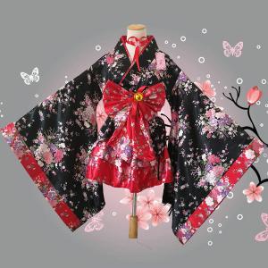 6 sets of full set of cherry blossoms Cosplay anime costumes and kimono Maid Dress Princess Lolita dress