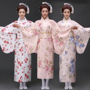 Japanese ladies traditionally wear a long suit and kimono cos photo pajamas bathrobe to perform stage costumes and ancie