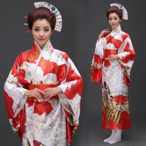 Japanese lady style adult kimono traditional formal dress cos stage performance Nightgown bathrobe and kimono
