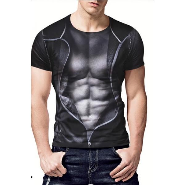 Two Muscle Men’s 3D Printed T-shirts Loose Short Sleeves