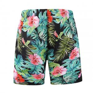 Summer Fast-drying Trousers 3D Plant Printed Swimming Trousers 
