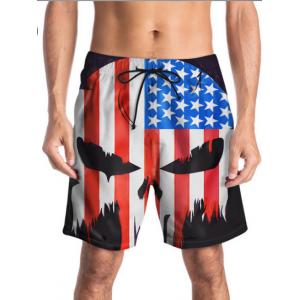 New Trousers 3D National Flag Skeleton Printed Beach Trousers 