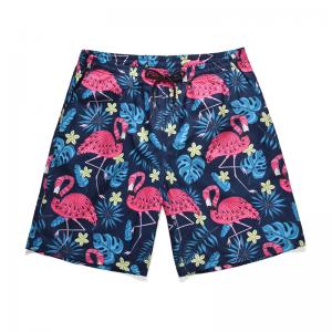 Creative Palm Leaf Flamingo Printed Beach Pants Summer New 