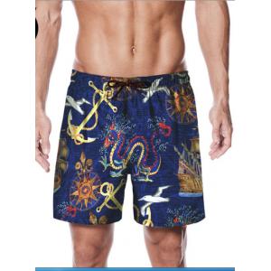 New Shorts Tide Creative Navigation Chart Printed Beach Trousers  