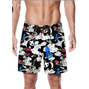 Summer creative music Panda printing large size leisure new shorts  