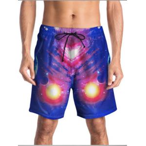 Swimming Trousers Creative 3D Star Printing Men’s Beach Trousers 