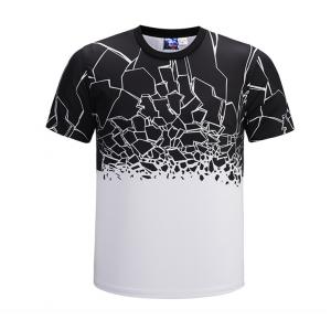 New Type T-shirt with 3-D Broken Pattern Printing and Loose 