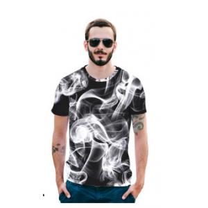New Art Smoke 3D Printed T-shirt Street Loose Men’s T-shirt Summer 