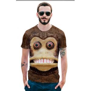 Creative Animation Monkey 3D Printed T-shirt Street Wharf Summer 
