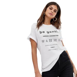 Round collar casual simple letter printed short sleeve T-shirt