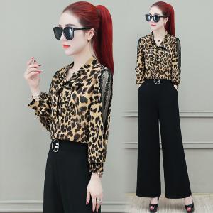 Wide-legged trousers suit new fashion original air short two sets