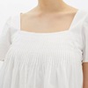 Cotton solid white dress