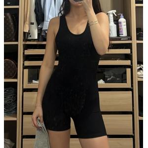 Seamless Knitted One Piece Yoga Suit Bodysuit Thread Sexy Hip Lift Slim Fit Shorts Bodysuit